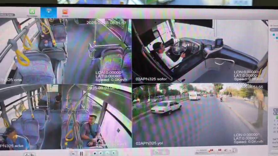 Adıyaman Belediyemizin halk otobüsü şoförü faciayı önledi