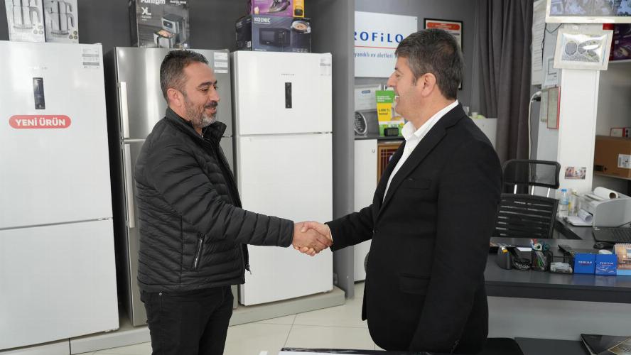 Başkanımız Tutdere’den esnaf ziyareti   