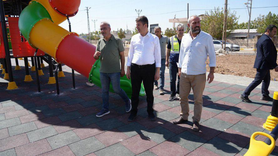 Başkanımız Tutdere yapımı devam eden parkları inceledi