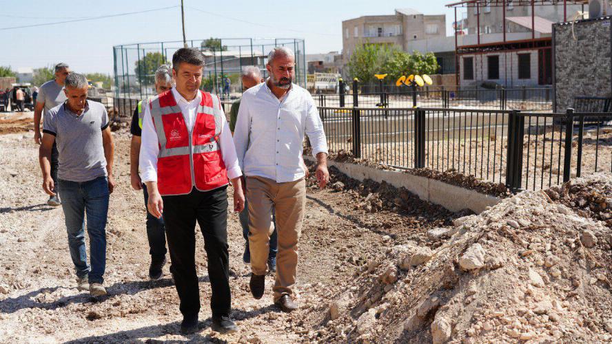 Başkanımız Tutdere yapımı devam eden parkları inceledi