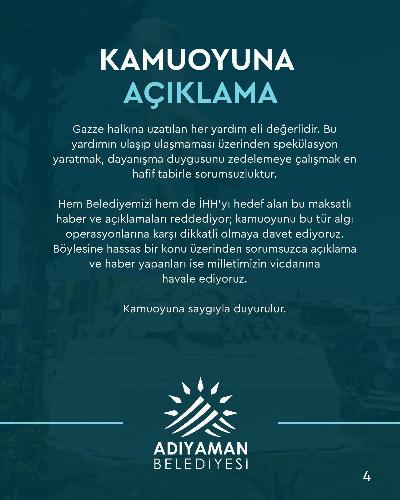 KAMUOYUNA AÇIKLAMA